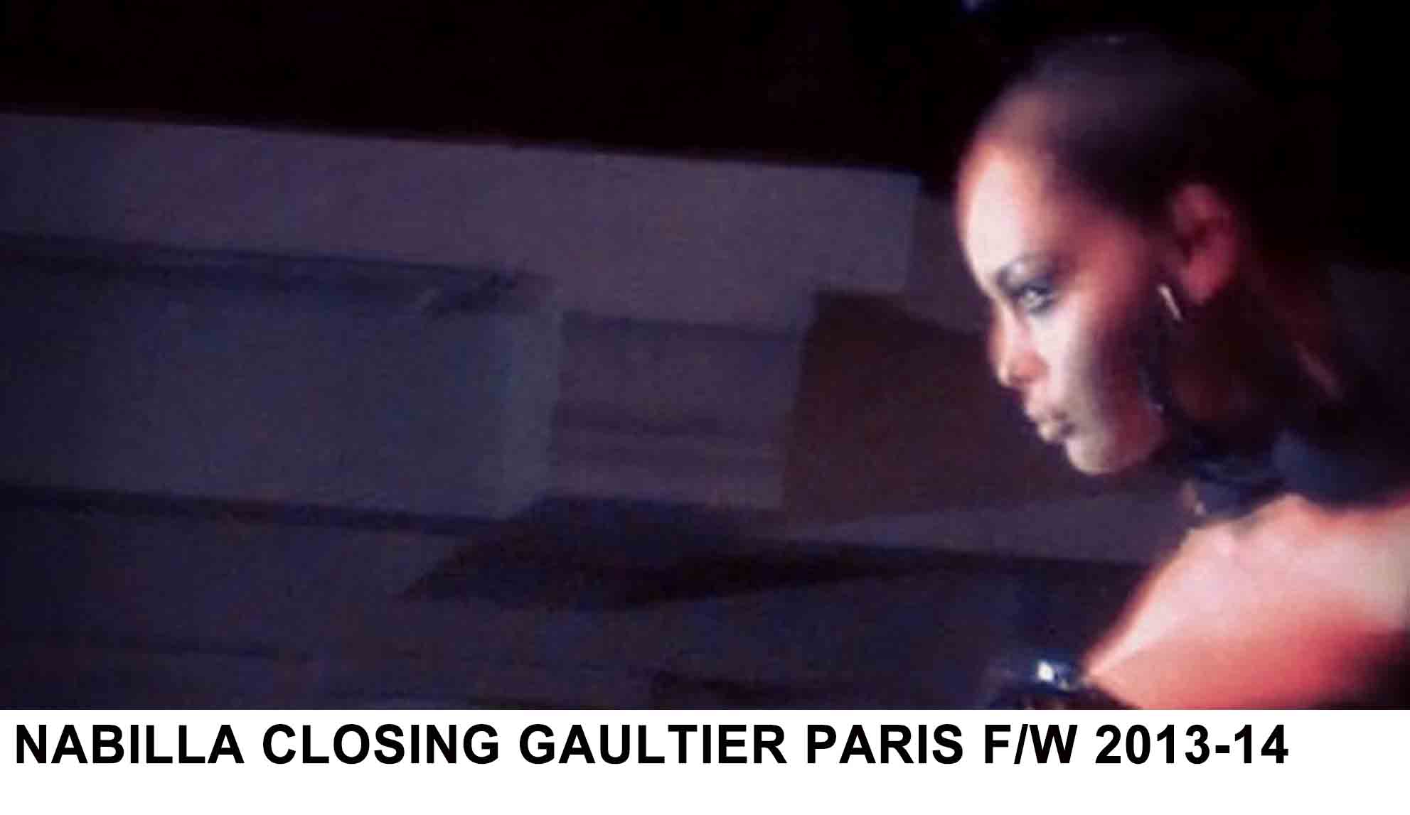 NABILLA CLOSING GAULTIER PARIS FW13-14